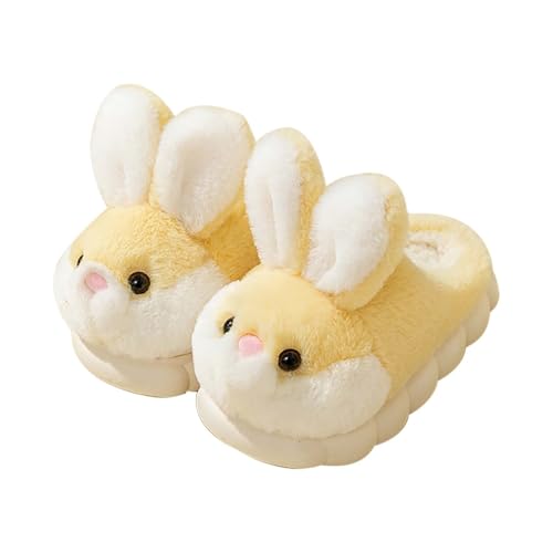 Toddler Bunny Slippers Kids Cute Animal Cartoon Fuzzy Shoes Girls Boys Warm Fleece Winter Household Slippers