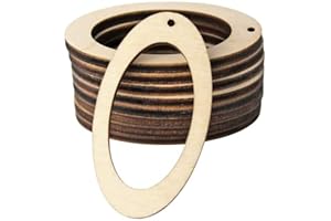 Unfinished Wood Oval Hoops for Crafts