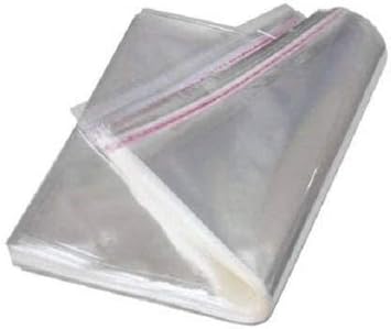 Transparent Poly bags For Packing Saree Cloth Sealable | Used for Saree Packing, Shirts Packing etc. BOPP Poly Bags Self Adhesive (100) (12 x 18)