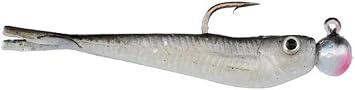 Berkley PowerBait Power Minnow Fishing Bait, Black Shad, 2in | 5cm, Irresistible Scent & Flavor, Realistic Action, Split Tail Design, Ideal for Bass, Walleye, Trout, Panfish Species and More