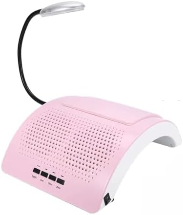 Nail Dust Collector, Nail Dust Collector, Manicure Vacuum Cleaner, 60 Watt Machine, Nail Art Manicure Tool, LED Light, for Home Salon Use