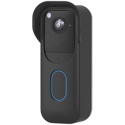Blink Doorbell Camera Cover - Weatherproof Silicone Protective Case with Brim for for Blink Video Doorbell 2025 New Model (2nd Gen) Full Protection Easy Installation (Black)