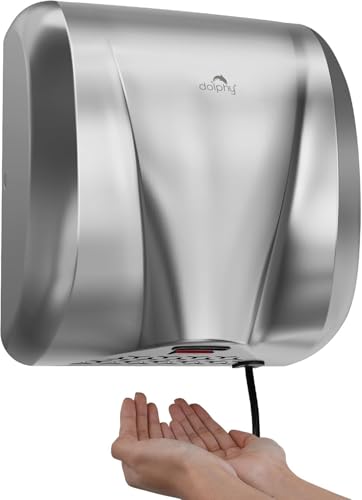 Image of Dolphy Automatic Hand Dryer for Bathroom | 304 Stainless Steel | Super High Speed for Fast Drying| Energy Efficient- 1800 W
