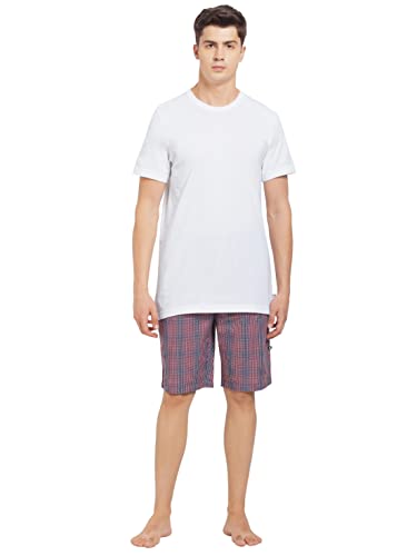 Image of Jockey 9005 Men's Super Combed Mercerized Cotton Woven Fabric Regular Fit Printed Bermuda with Side Pockets