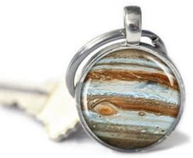 Jupiter Keychain Charm Planet Jupiter Space Keychain