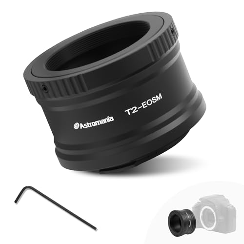 Astromania Canon EOS-M T2 Mount Lens Adapter for Canon EOS-M Camera System Telescope/Spotting Scope Accessories