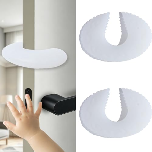 Jayen Silicone Door Pinch Guard, Door Slam Stopper, 2 Pack