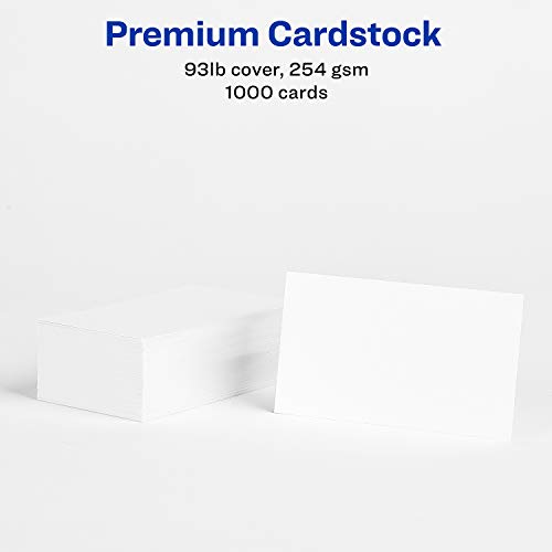 Avery Printable Business Cards, Inkjet Printers, 1,000 Cards, 2 X 3.5, Clean Edge, Heavyweight (8870) #TOP1