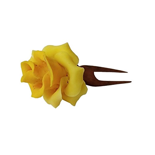 Buy Handmade Artificial Jewelry Porcelain Dough Rose Flower Juda Pin