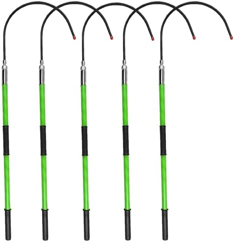 High Voltage Rescue Hook, Insulated Pull Rod with Anti-Slip Handle, 220lb Load Capacity, 9.8ft Length, Ideal for Power Stations, Factories & Auto Maintenance - 5 Pack