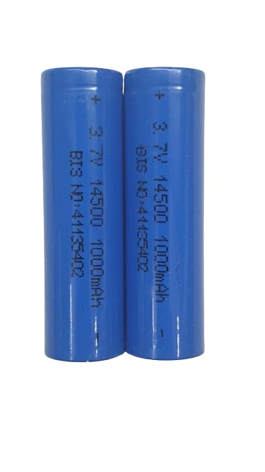 KP Original 2 PEC Flat Head AA - 1000mAh 3.7v Reachargeble Battery for Toys, Remote, Robotics, Walkman, Cordless Phone etc (Pack of 2) Blue