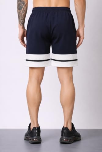 Image of London Hills Men's Sports Running Shorts Lightweight Quick Dry Gym Workout Training Shorts with Zipper Side Pockets Elastic Waist Adjustable Drawstring Athletic Activewear Running Jogging Fitness Yoga