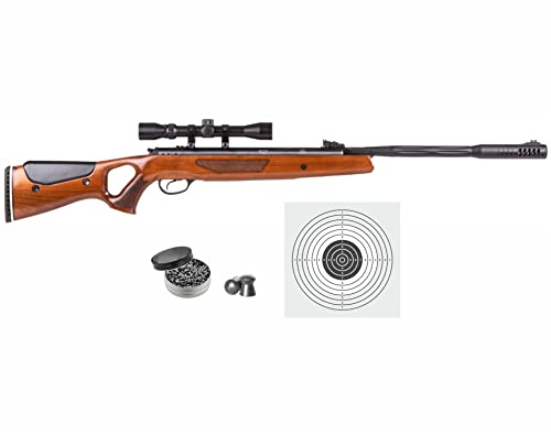 Wearable4U - Hatsan Mod 65 Combo Spring Piston .22 Cal Air Rifle with Free 3-9x32 Scope and Mounts, 1000 FPS/20 FPE with Pellets and Target Bundle