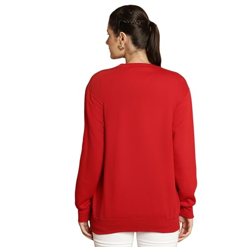 Image of Mack Jonney Printed Round Neck Cotton Fleece Sweatshirt for Women (Pack of 2)-MACK51199