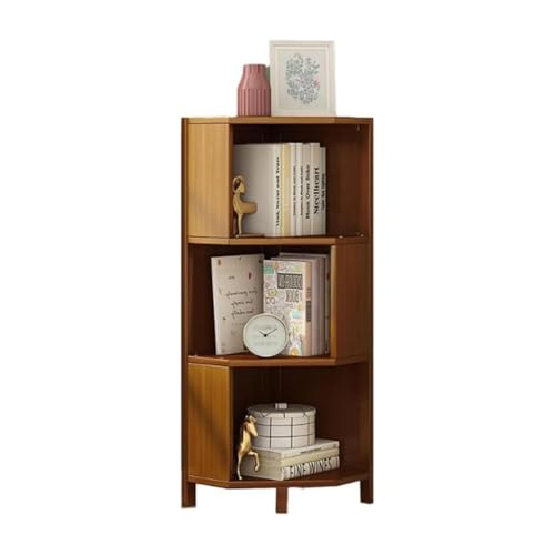 Deerou コーナーキャビネット コーナーシェルフ 3段/4段/5段 三角収納 コーナー 棚 リビング棚 置物棚 ラック 床収納キャビネット 本棚 雑誌ラック 絵本棚 シェルフ 収納 飾り棚 収納ディスプレイラック 収納ラック リビングルーム、オフィス、