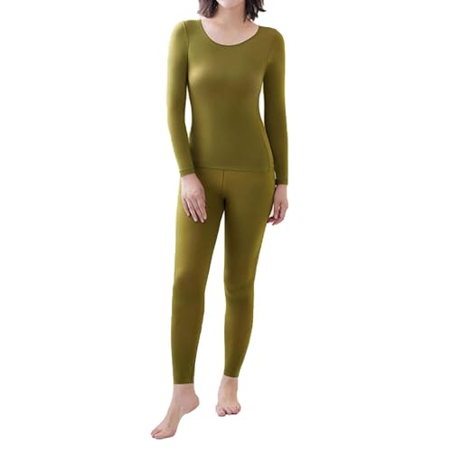 Calzoncillos largos para mujer | Conjunto de capa base de manga larga arriba abajo | Ropa interior larga en la parte inferior para clima frío, calzoncillos largos ultrasuaves, capa base