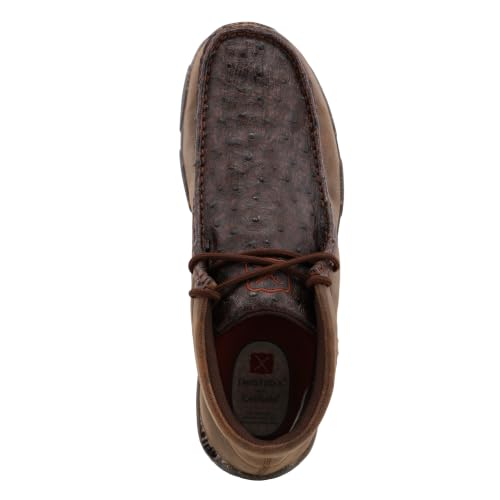 Image of Twisted X Men's Chukka Driving Moc Boot, Brown & Brown Ostrich, 11.5 W