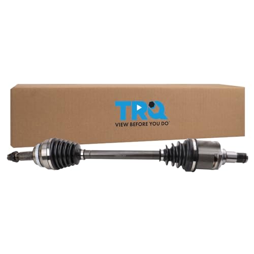 TRQ Front Left CV Axle Shaft Assembly Neoprene Boots Compatible with 2011-2016 Toyota Sienna