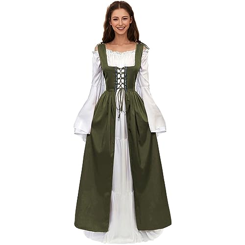 Wyzjl COS001-7 Renaissance Dress Women Medieval Dress Ren Faire Costume Renaissance Overdress Outfit Irish Dress Halloween Costume thumb #3