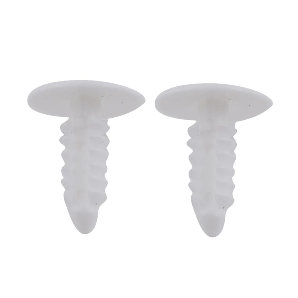 YTQMoreBNZ 60Pcs Car Clips Plastic Parts Rivets White 60pcs Accessories Auto Door Trim Fasteners Clamps