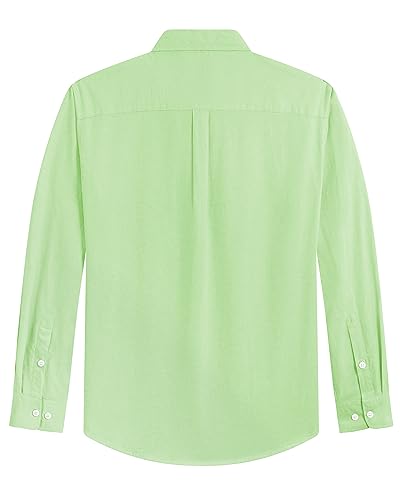 Image of J.VER Men's Oxford Shirt Solid Casual Button Down Collar Shirts Long Sleeve Dress Shirts with Pocket