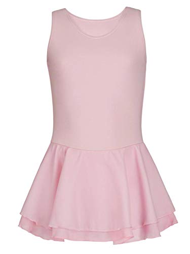 Capezio Girls Double Layer Skirt Tank Dress (ACC877C) -Pink -Child Intermediate