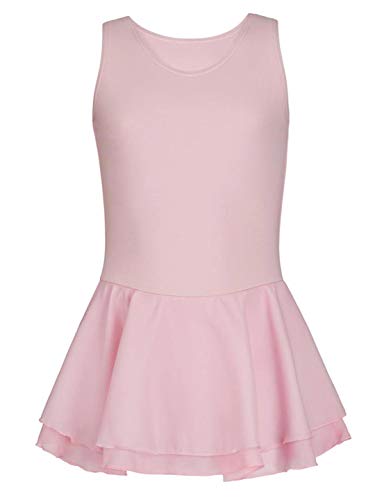 Capezio Girls Double Layer Skirt Tank Dress (ACC877C) -Pink -Toddler