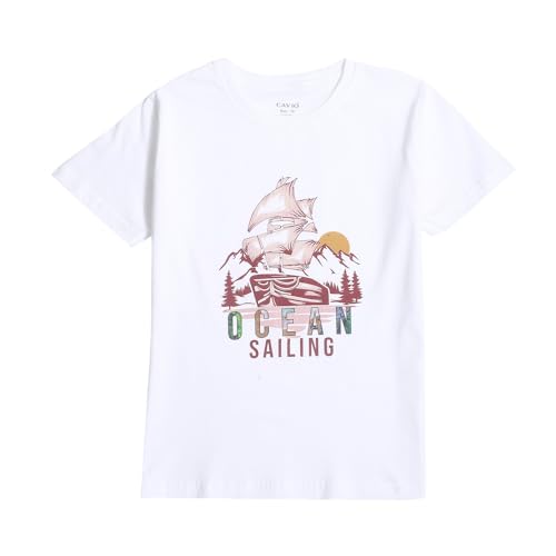 Image of CAVIO Boys Printed Shirt and T-Shirt Regular Fit Casual Half Sleeve