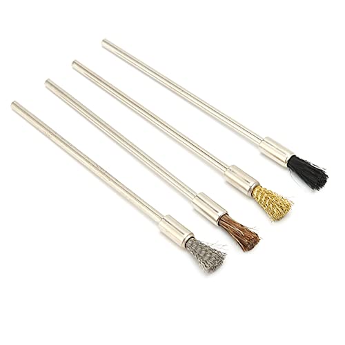 Stainless Steel Wire Brush Set 3x100mm for Derusting Grinding Polishing Electric Drill Usage for Industries for Miniature Electronic Instruments Jewelry