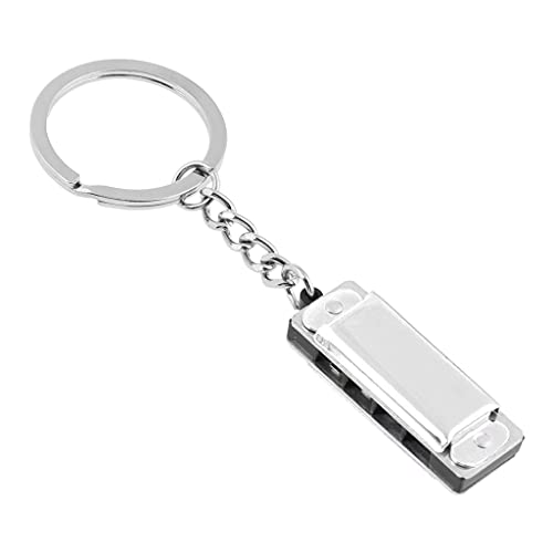 Colorful Harmonica Keychain Harmonica 8 Tone 4 Holes For Key Chain Harmonic Keyring Keys Holder Bag Pendant