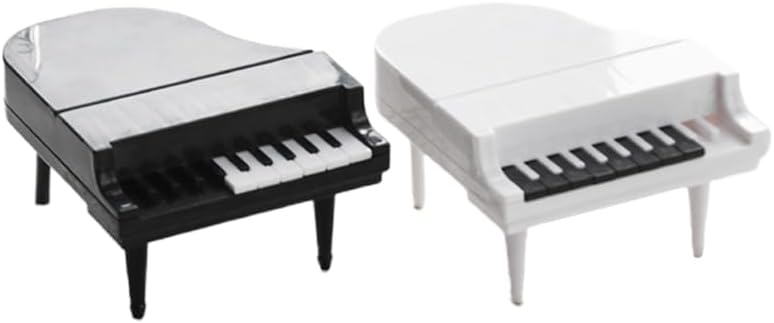 Unomor Set of 2 Piano Shape Plastic Dessert Forks Assorted Color