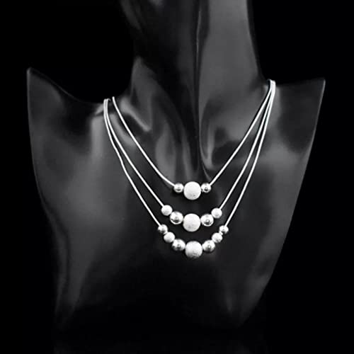 Collier sphère argent 925 multicouche pour sublimer vos tenues - 2