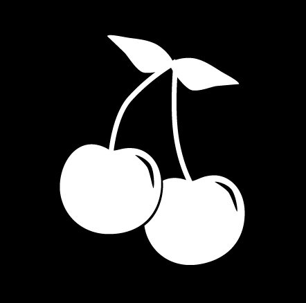 Two Cherries Vinyl Decal - White Window Sticker #TOP1