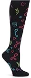 Nurse Mates Graduated Support Compression Trouser Socks (Medical Symbols Black)