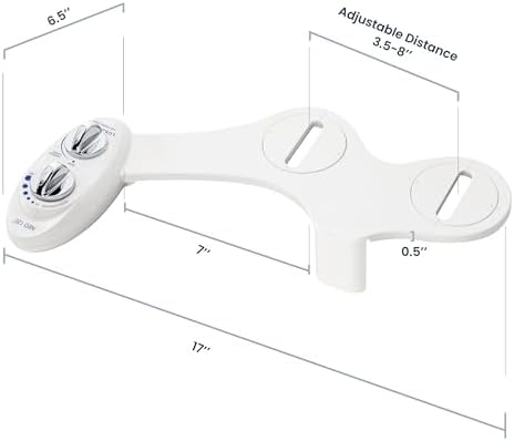 LUXE Bidet NEO 120 - Single Nozzle, Self-Cleaning, Non-Electric Bidet Attachment for Toilet Seat, Adjustable Water Pressure, Rear Wash (White) — view 8