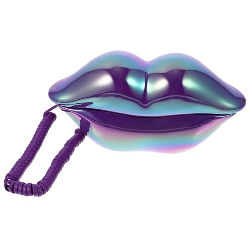 Téléphone rétro à clapet design lip filaire rouge pour décoration intérieure