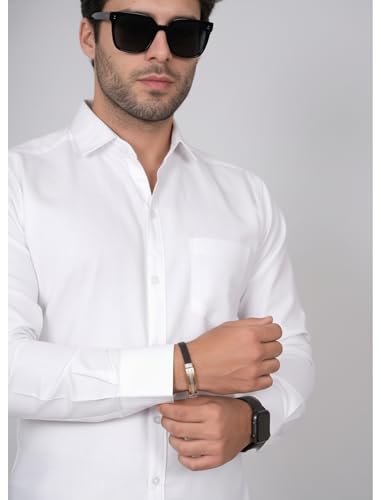 Image of Diverse Men's Solid Formal Shirt | Premium Poly Cotton Full Sleeve Regular Fit Shirt for Men | Stylish Office, Business & Casual