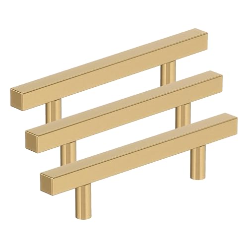 Image of Amerock 10BX37176CZ | Champagne Bronze Cabinet Pull | 3-3 /4 inch (96mm) Center-to-Center | 30 Pack | Bar Pulls Square | Furniture Hardware