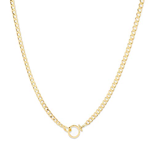 gorjana Women's Wide Curb Chain Link Wilder Necklace, 18K Gold Plated, Parker Clasp