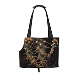 XULLZH Cactus Print Carrying Foldable Travel Pet Shoulder Bag Waterproof Shoulder Bag Pet Carrier Washable, Black