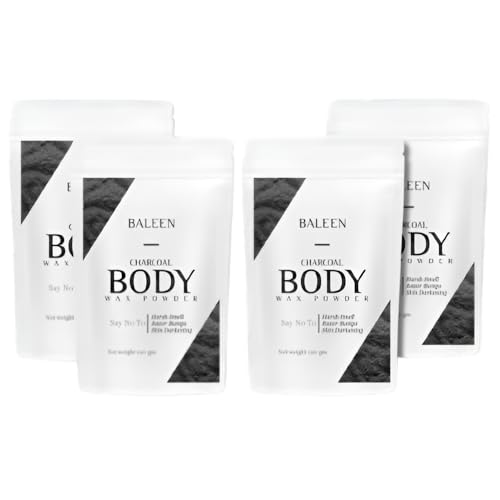 BALEEN Bikini Wax Powder Women with Charcoal 120 Gm (Pack Of 4) | Painless Herbal Hair Removal Powder for women Bikini Area, Legs, Hands & Underarms with No Harmful Chemicals, No Irritation