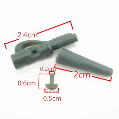 Kit 100 pcs Clips de Seguridad para Pesca de Carpa miniatura 2