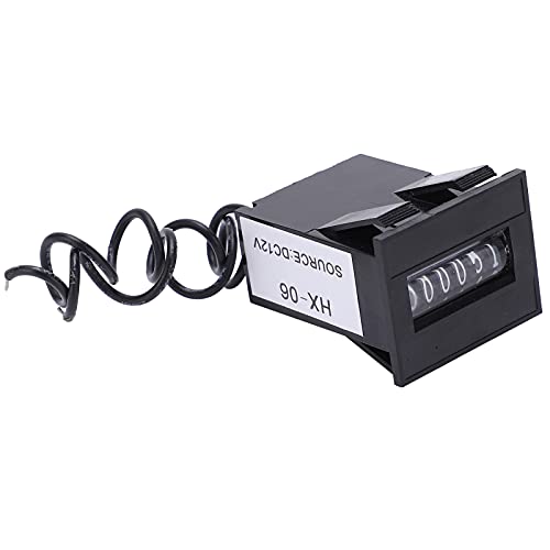 Contaimpulsi Contaimpulsi Elettronico Abs Contatore Elettromagnetico Totalizzatore Industriale Elettronico a 6 Cifre Senza Funzione Chiara Ly-06 (12V)