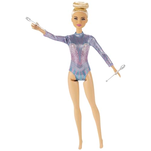 Muñeca Barbie Gimnasta Rítmica 30 cm con Accesorios miniatura 6