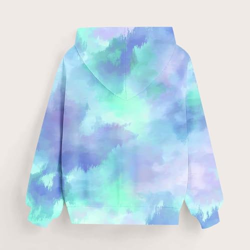 Cute Hoodies for Girls Tie Dye Oversized Pullover Tops Long Sleeve Trendy Sweatshirts Preppy Clothes 3-14 Years3