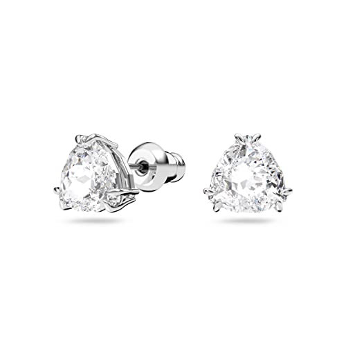 Swarovski Millenia Stud Earrings, Trilliant cut crystal, White, Rhodium Finish2