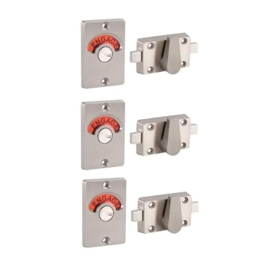 Stainless Steel Bathroom Door Lock Set