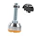 Non Skid Adjustable Leveling Feet Heavy Duty Carbon Steel Leg Levelers with Slip Resistant Pads for Furniture Workbenches and Industrial Equipment Easy Installation