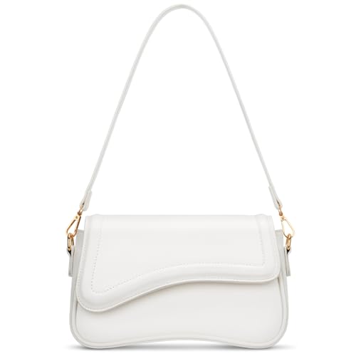KKXIU Shoulder Bag for Women Small Clutch Purses Cute Hobo Handbag Trendy Underarm Bag-Beige