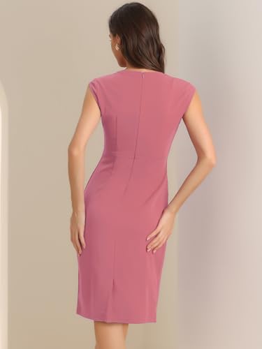 Image of Allegra K Women's Sheath Dress Pencil Work Sleeveless Professional Office Dresses